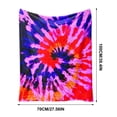 thumbnail image 3 of Dtchengua Tie Dye Colorful Rainbow Flannel Fleece Bed Blanket Throw Blanket Lightweight Cozy Plush Blanket for Bedroom Living Rooms Sofa Couch 39"x28", 3 of 9