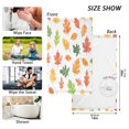 thumbnail image 6 of Yayeee 2 Pack Hand Towels for Bathroom 100% Cotton 16" x 28" Soft Absorbent Kitchen Towel, Green Leaves, 6 of 7