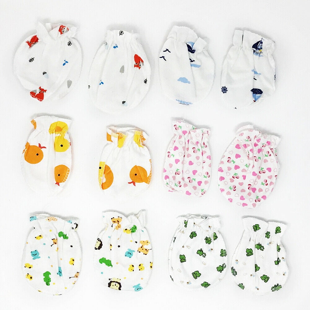 1Pair Cotton Newborn Mittens Handguard 0-6M Baby Kid Anti  Gloves CA 