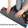 thumbnail image 3 of Colorful Games Slogan Black Pattern Hot Yoga Mat Towel Non Slip for Hot Yoga - Quick-Drying Yoga Mat Cover with 4 Corner Pockets with Travel Bag - Hot Yoga Towel Non Slip 70"x26", 3 of 6