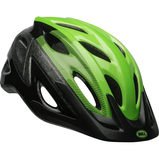 Bell Axle Bike Helmet, Black/Green, Adult 14+ (5461cm)