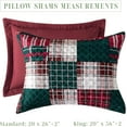 thumbnail image 4 of Elegant Comfort 3-Piece Plaid Patchwork Reversible Quilt Set - Soft Bedspread with Matching Pillow Shams, Heavyweight Stitching, All Season Quilted Coverlet - Full, Burgundy, 4 of 4