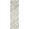 thumbnail image 5 of SAFAVIEH Sparta Searlait Geometric Polyester Shag Area Rug, Ivory/Grey, 5'1" x 7'6", 5 of 10
