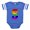 Royal Blue, variant on CafePress - Rainbow Letter S - Cute Infant Baby Football Bodysuit