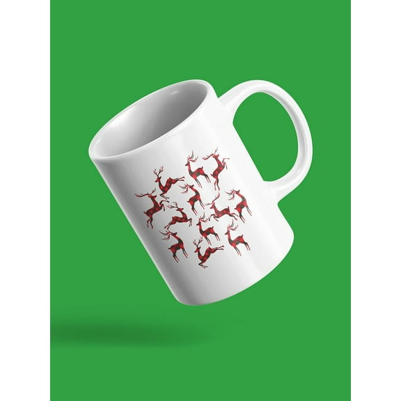 Reindeer Seamless Pattern Mug Unisex's -Image by Shutterstock