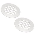 thumbnail image 1 of Tapa de desagüe de ducha 4-1/4" OD, 2 Pcs de rejilla de desagüe de ducha redonda de acero inoxidable 304 para reemplazo en suelos de baño, jardines paisajísticos, caminos, patios, plata, 1 of 6