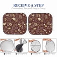 thumbnail image 6 of Disketp 2 Piece Coffee And Flowers Pattern Windshield Sunshades,Folding Windshield Sun Shade For Car Suv Trucks Sedan,Blocks Uv Rays Sun Visor Protector-Medium, 6 of 7