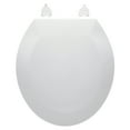 Mainstays White Round Plastic Toilet Seat, Easy off