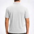thumbnail image 5 of KeShDi Summer Tshirts Shirts for Men Colorblock Short Sleeve Shirt In Breathable Fabric with Classic Collar White L, 5 of 7