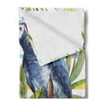 thumbnail image 2 of Parrot Soft Flannel Fleece Throw Blanket, Tropic Pattern Bird Orchids and Hibiscus Flowers Hawaiian Jungle Style Image, Cozy Plush for Indoor and Outdoor Use, 50" x 70", Multicolor, by Ambesonne, 2 of 5