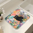 thumbnail image 7 of Ryvnso Cat in Mushrooms Dish Drying Mat for Kitchen Countertop 18x24 Large Dish Pad Drainer Rack Dish Sink Mats, 7 of 7