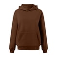 thumbnail image 4 of XIOANU Hoodies For Women Oversized Pocket Long Sleeve Hooded Sweatshirt Solid Color Drop Shoulder Baggy Pullover Hoodie, 4 of 5
