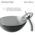 thumbnail image 4 of Cascade 16.5 Color Glass Vessel Sink with Faucet, Black, 4 of 13