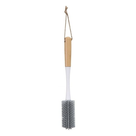 

Biplut Labor-saving Cleaning Brush Long Handle Sturdy Pot Cleaner Brush with Hanging Hole Kitchen Supplies (A)