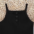 thumbnail image 4 of KyCheLot Toddler Baby Girls Casual Outfits Summer Knit Spaghetti Strap Cami Tops and Shorts Clothes 6Months-6Years, 4 of 5