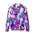 thumbnail image 3 of Kll Flying Butterflies Print Men'S Women’s Upf 50+ Sun Protection Outdoor Hoodie Jacket Long Sleeve Fishing Hiking Performance Shirt- 3x-Large, 3 of 8