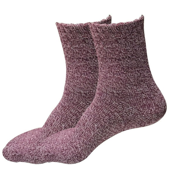 2 Pairs Womens Winter Casual Wool Blend Thick Knit Thermal Warm Crew Cozy Boot Socks Size 5-10
