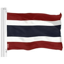 G128 – Thailand (Thai) Flag | 3x5 feet | Printed 150D – Indoor/Outdoor, Vibrant Colors, Brass Grommets, Quality Polyester, US USA Flag, Much Thicker More Durable Than 100D 75D Polyester