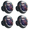 thumbnail image 2 of 4 Pcs Cartoon Owl Knobs for Kitchen Cabinet Cupboard Dresser Bookcase Drawer Pulls Handles Round Home Decor, 2 of 8