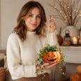 thumbnail image 4 of White Halloween Pumpkin Planter Pot, Artificial Jack-O-Lantern Decor for Outdoor Garden, Patio Porch and Halloween Party Display, 4 of 6
