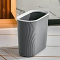 thumbnail image 4 of Waste Baskets Striped Wastebasket Home Bathroom Seamless Wastebasket Plastic Suitable For Home Kitchen Bathroom Garage Trash Can Kitchen Wastebaskets, 4 of 7