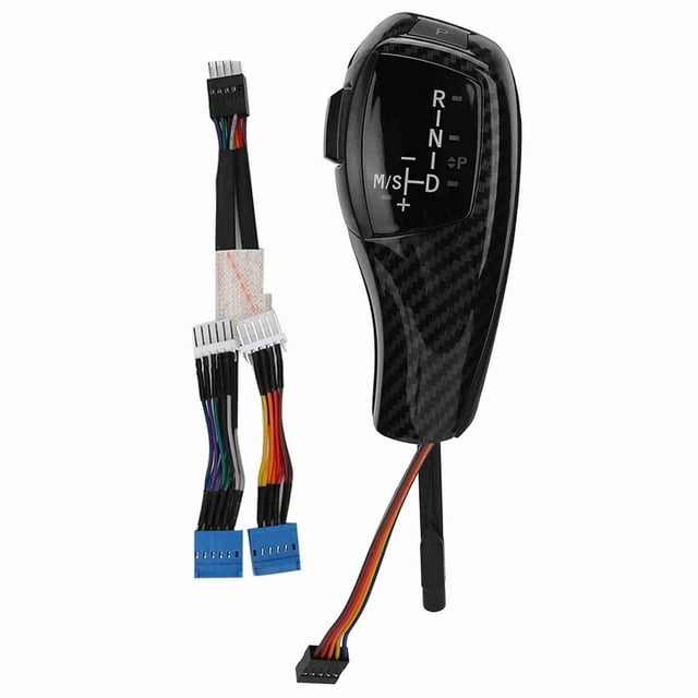 Kit de actualización de perilla de cambio de marchas LED automática LHD estilo F30 para BMW E90 E92 E84 E89 estilo fibra de carbono