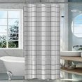 thumbnail image 1 of Dsseng Rideaux de Douche Modernes pour Salle de Bain 32”x70” Rideau de Douche en PEVA Imperméable 1 Pce avec 6 Crochets Rideau Imprimé Coloré et Blanc, 1 of 4