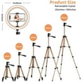 thumbnail image 3 of PEYOU 10" Selfie Ring Light with 50'' Extendable Tripod Stand & Phone Holder, LED Ring Light for Live Stream, Makeup, Vlog/YouTube Video, Photography, Ringlight for iPhone and Android Devices, 3 of 8