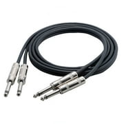 Pyle - PCBL2F6 - Premium Quality 6 Ft Dual 1/4" Male To 1/4" Male Jack