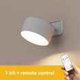 thumbnail image 2 of Rechargeable Magnetic LED Wall Light 360° Rotation Touch Remote Control Cabinet Spotlight for Home & Office White,1 x Wall lamp 1 x Remote control,White, 2 of 9