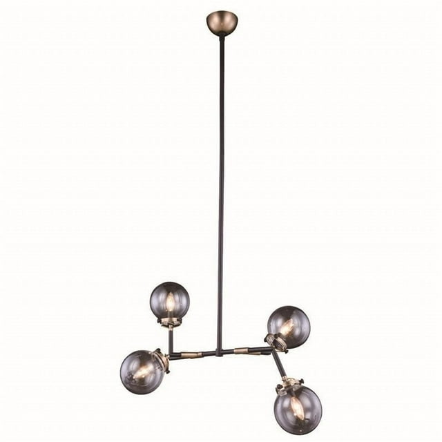 Elegant Lighting Leda 40" 4 Lustre Léger en Laiton