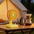 thumbnail image 4 of Ventilador de escritorio mini recargable por USB con luz LED, ventilador pequeño portátil para dormitorio, oficina y viajes, silencioso, compacto y versátil., 4 of 7