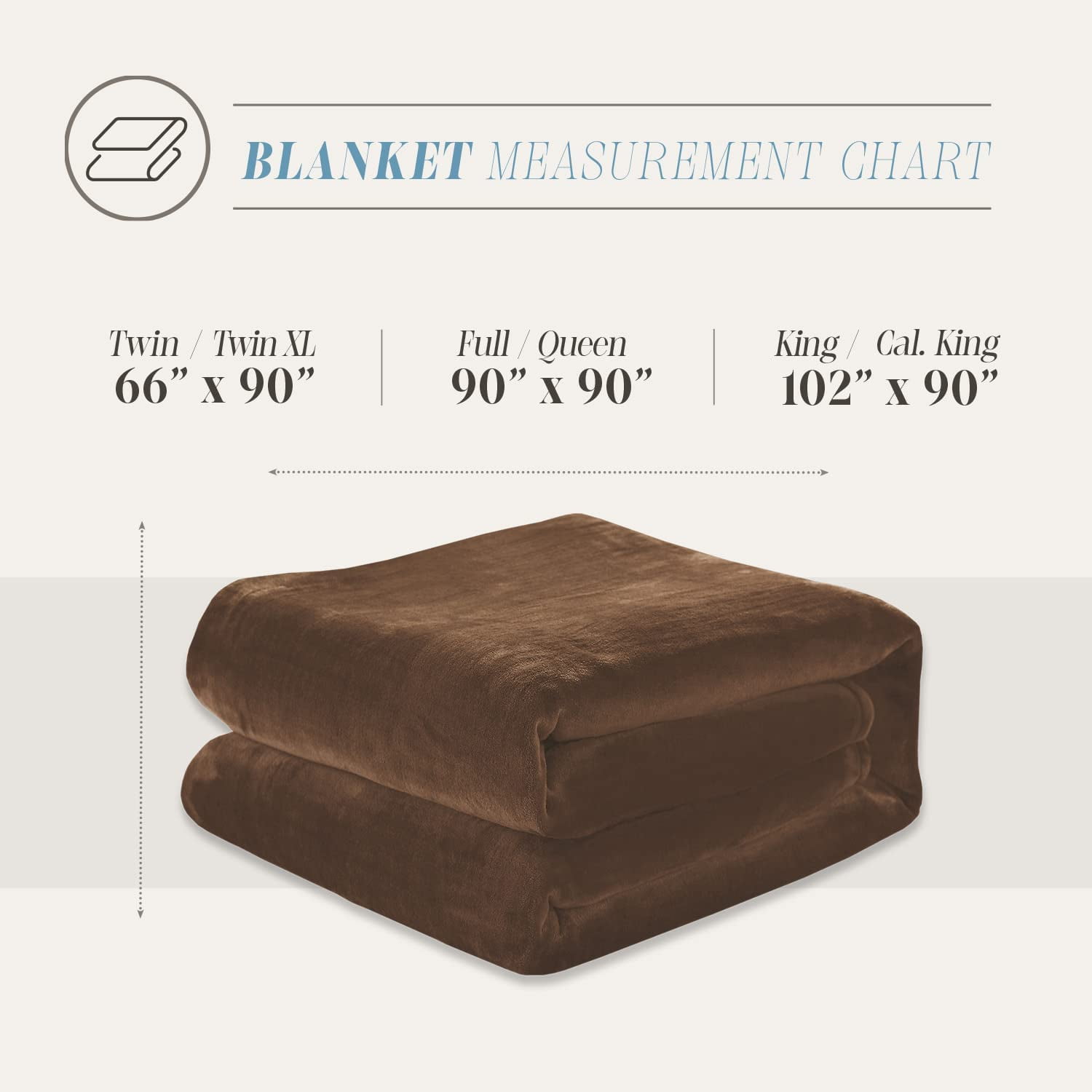 Elegant Comfort Fleece Blanket, Ultra Soft Plush Flannel, Lightweight All-Season Throw, Cozy Microfiber Bed Blanket, Solid Design King/Cali King, Chocolate Brown