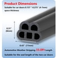 thumbnail image 3 of THONZER Universal Car Door Rubber Seal Strip Self Adhesive Automotive Door Soundproofing Weather Stripping Double Layer 5-Hole Auto Weatherstrip fit Truck Pickup RVs (16.5 Feet Long), 3 of 15