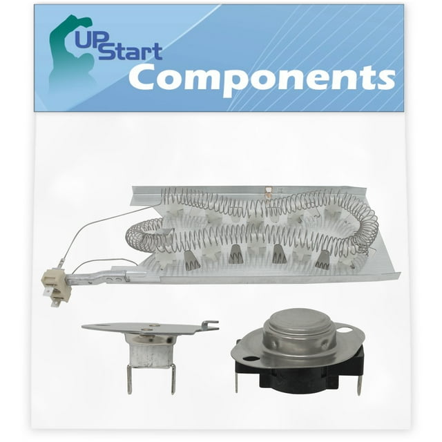 3387747 Dryer Heating Element & 279769 Thermal Cut-Off Kit Replacement for Kenmore / Sears 11063022102 Dryer - Compatible with WP3387747 & 279769 Heater Element & Thermal Fuse Kit