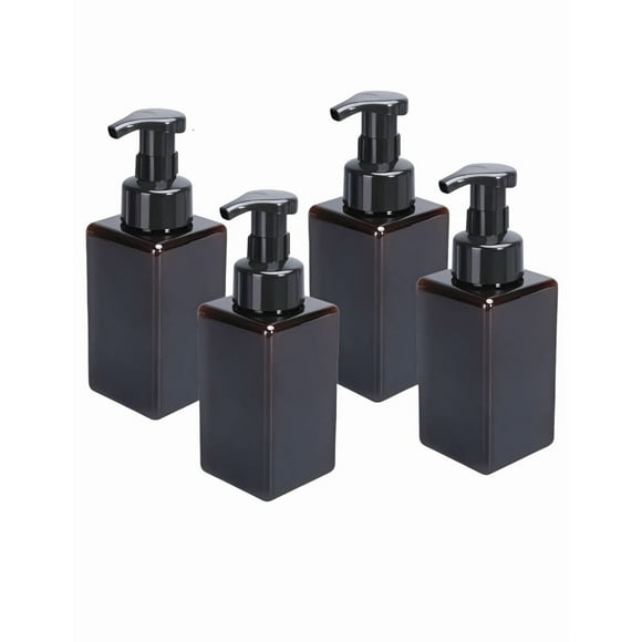 Dispensador Xtellar Shampoo De 650ml Marrón Para Baño, 4 Piezas Color Marron