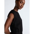 thumbnail image 4 of Scoop Women's and Women's Plus Scubaknit Crewneck Romper, Sizes XS-4X, 4 of 5