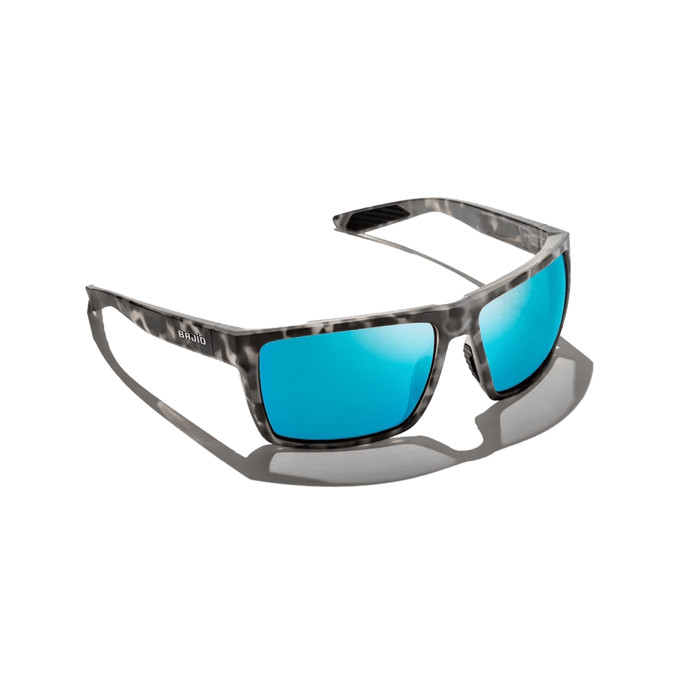 BAJIO Stiltsville Gray Tortoise Matte | Blue Mirror Glass Sunglasses
