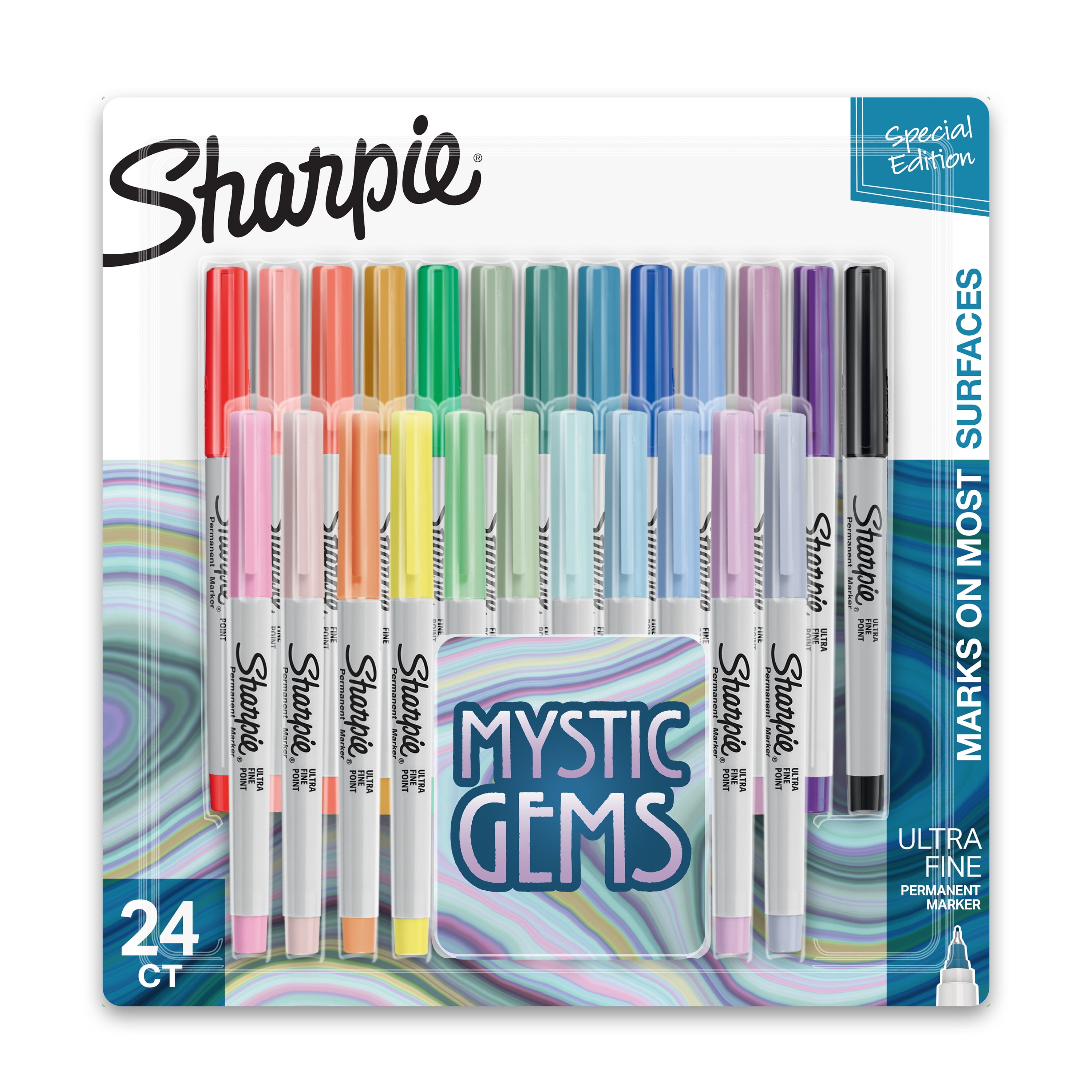 Colour Burst Coloured Markers x 5 Fine Point Sharpie Permanent Marker Pens 