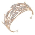 thumbnail image 2 of Shisuyan 1 Pce Style Baroque Couronne de Mariée Robe de Mariée Coiffe Couronne Brillante Femme Tiare, 2 of 8