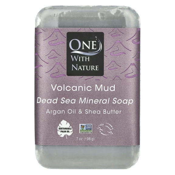 One With Nature Dead Sea Spa Volcanic Mud Mineral Soap