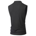 thumbnail image 4 of XFeng Men's Ribbed Sleeveless Henley Tank Top, Stand Collar Casual Muscle Shirt, 4 of 7