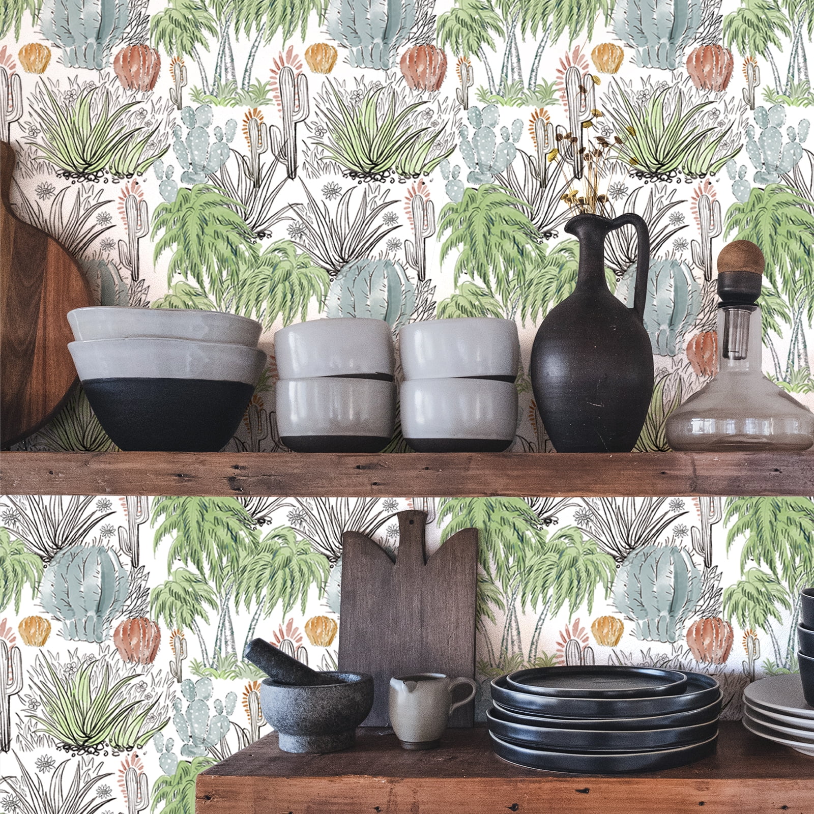 Abyssaly Peel and Stick Wallpaper 17.7" x 118" Vintage Floral Wallpaper Self Adhesive Removable Floral Wall Paper for Bathroom bedroom