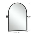 thumbnail image 2 of Arched Wall Mirror Small Arch Mirror Wall-Mounted Mirror 36"x24",Black,Iron, 2 of 4