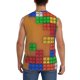 thumbnail image 4 of Balery Colorful Building Blocks A Camisetas sin mangas para hombre, absorbe la humedad y protege contra el mal olor.-X-Large, 4 of 7