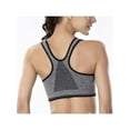 thumbnail image 6 of Women Pure Color Plus Size Ultra-thin Large Bra Sports Bra Front Zipper Full Cup Padded Tops, 6 of 7