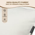 thumbnail image 5 of GRANDPATIO Steel Outdoor Dining Side Chairs, Wicker Back - Set of 2, Khaki Wicker & Beige Cushion, 5 of 7