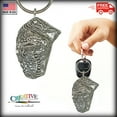 thumbnail image 6 of T-Rex Head Keychain, Dinosaurs, Tyrannosaurus Rex, Fossils, Bones, Key Fob, Key Ring, Keys, Zipper Pull, Luggage Tag, Backpack, Pewter, Over 300 Keychains Designs, Handmade in the USA A205KC, 6 of 6