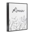 thumbnail image 2 of Stupell Industries Contemporary Renew with Leaf Outlines Black Framed Giclee Art, 11 x 14, by Lettered and Lined, 2 of 8