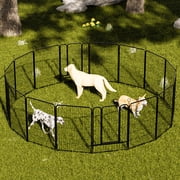 40 Inch Dog Playpen, 16 Panels Heavy Duty Metal Pet Exercise Pen Indoor Outdoor Fence Panels Rust-Resistant, Removable, Tool-Free Setup Anti-Skid, Expandable Design